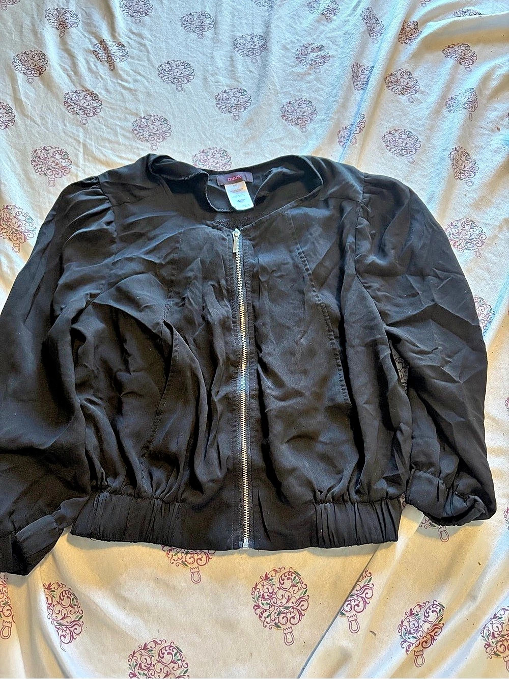 mudd Black Bomber Jacket Size Medium